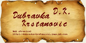 Dubravka Krstanović vizit kartica